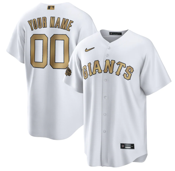 Men's San Francisco Giants Active Player Custom 2022 All-Star White Cool Base Stitched Baseball Jersey